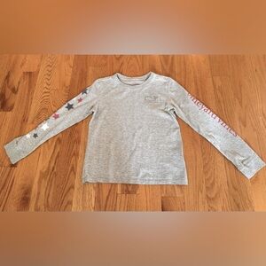 Vineyard Vines Girls’ Red, White, and Blue Star long sleeve shirt, size small